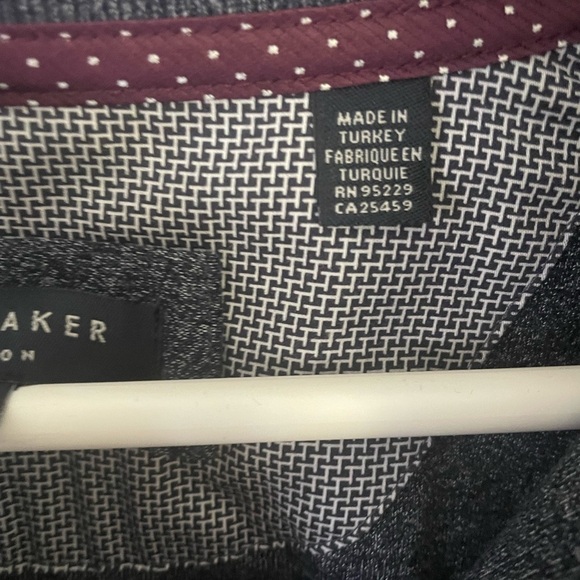 Ted Baker Navy Blue 1/4 Zip Pullover Sweatshirt‎ Size Small Stretch Soft EUC - Picture 7 of 7